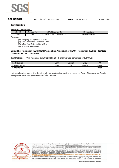 Cadmium test report-2