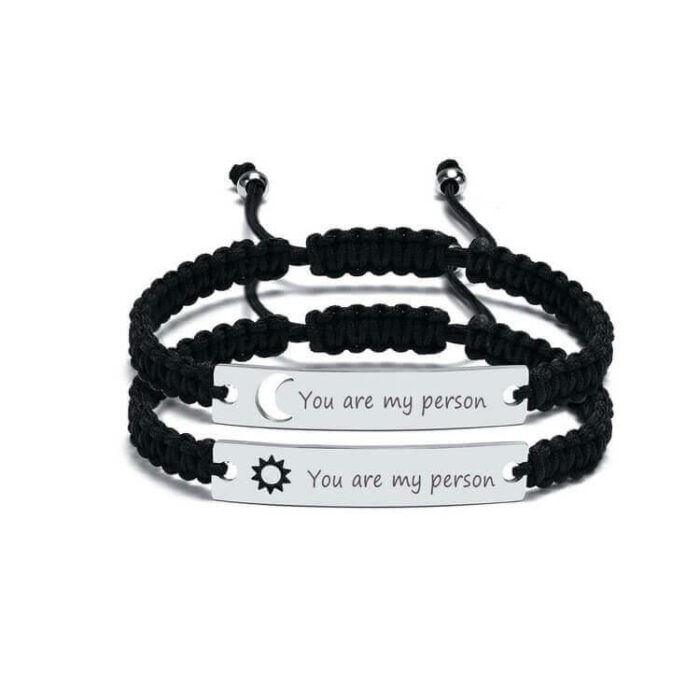 Customized Handmade Braided Stainless Steel Couple Bracelet - Image 3