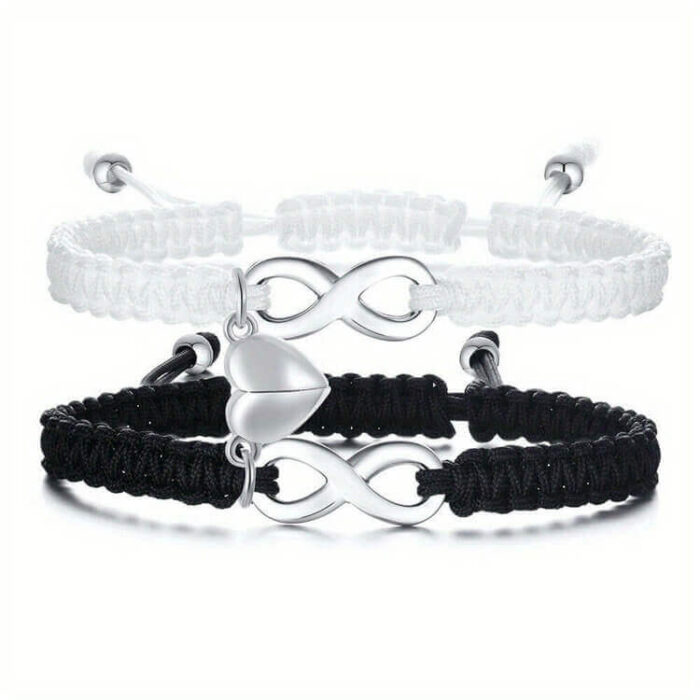 Customized Handmade Braided Stainless Steel Couple Bracelet - Image 7