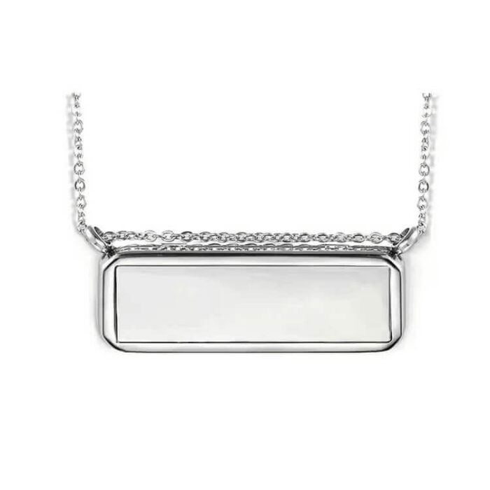 Personalized Scent Jewelry Rectangle Stainless Steel Aromatherapy Diffuser Essential Oil Necklace - Image 3