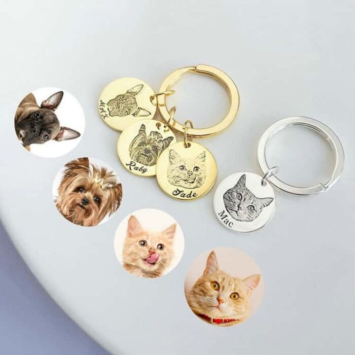 Custom Pet Portrait Necklace – Stainless Steel Engraved Memorial Jewelry for Dog & Cat Lovers | OEM & Wholesale Available - Image 5