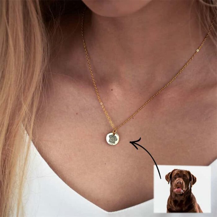 Custom Pet Portrait Necklace – Stainless Steel Engraved Memorial Jewelry for Dog & Cat Lovers | OEM & Wholesale Available - Image 6