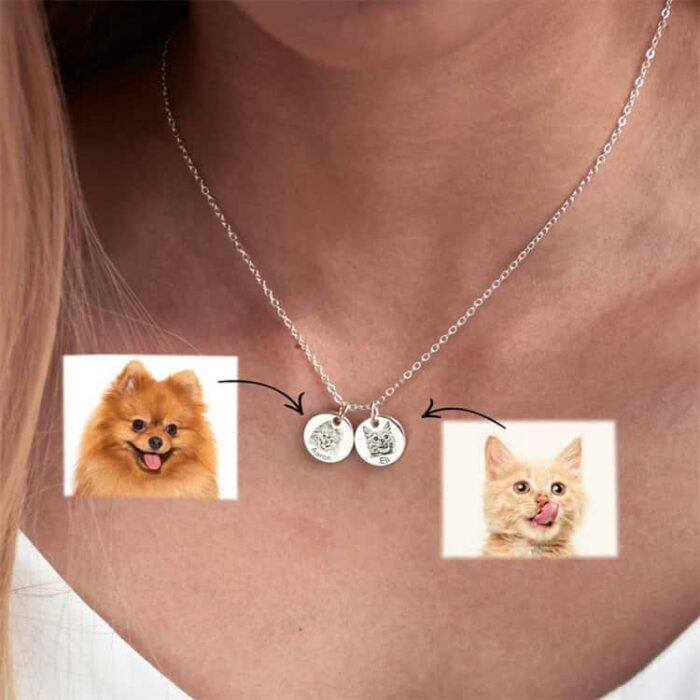 Custom Pet Portrait Necklace – Stainless Steel Engraved Memorial Jewelry for Dog & Cat Lovers | OEM & Wholesale Available - Image 7