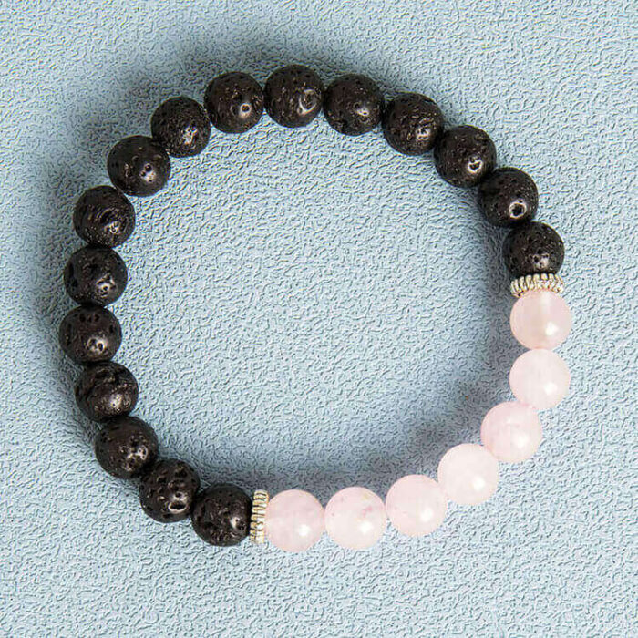 Handmade Healing Energy Jewelry Wholesale Lava Stone Aromatherapy Bracelet - Image 3