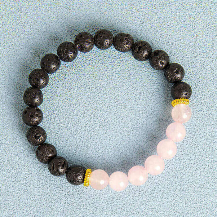 Handmade Healing Energy Jewelry Wholesale Lava Stone Aromatherapy Bracelet - Image 2