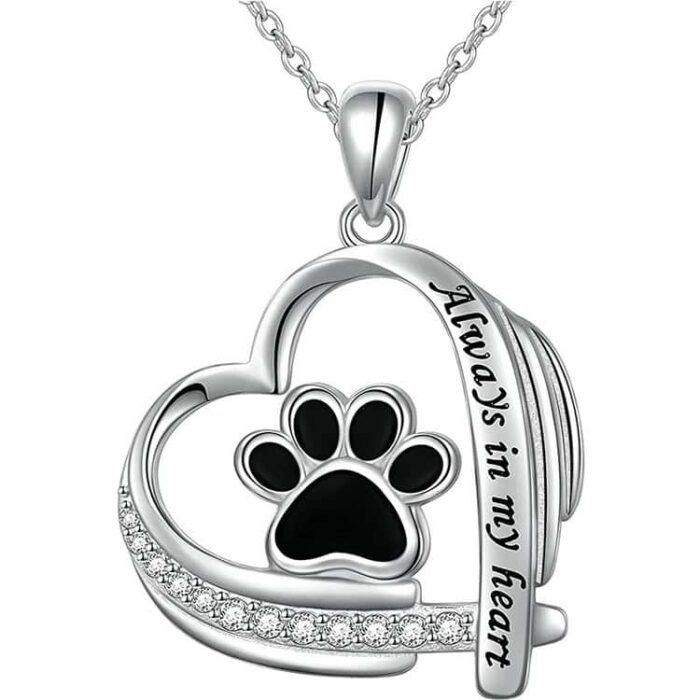 Wholesale Pet Jewelry for Pet Lovers S925 Sterling Silver Pawprint Necklace