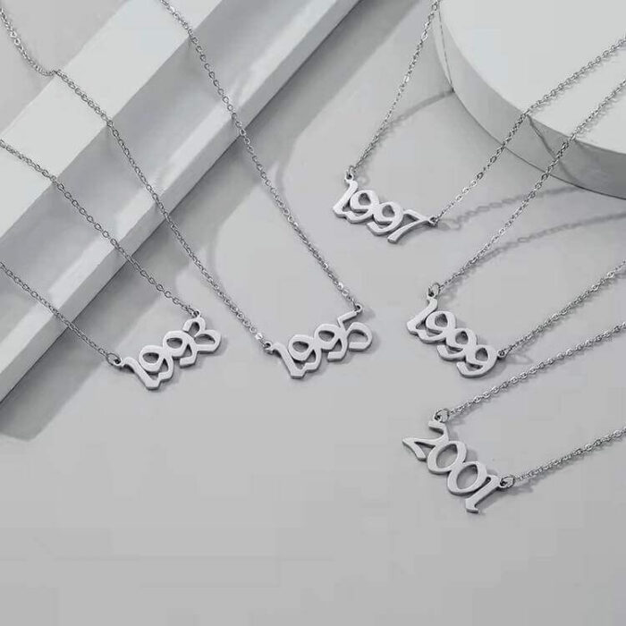 Customized Stainless Steel Year Necklace – Timeless Personalization for Your Customers - Image 3