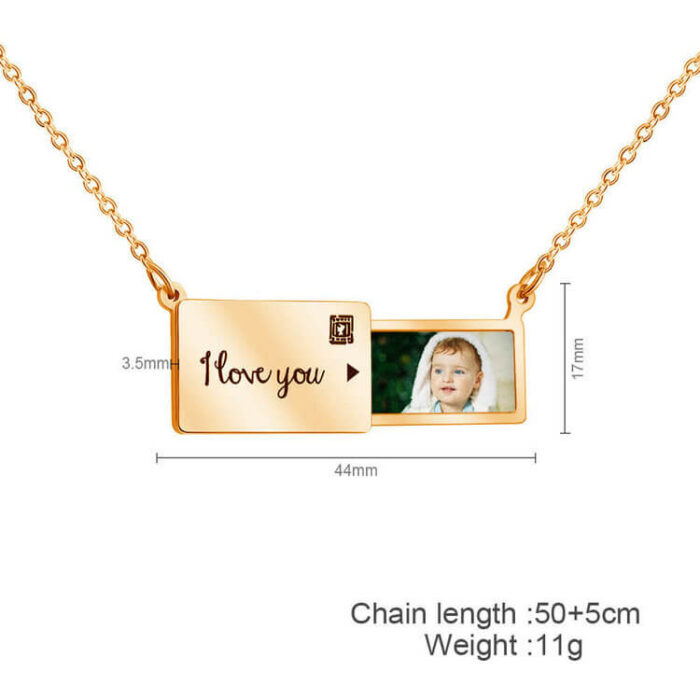 Wholesale Custom Stainless Steel Cherished Memories Photo Necklace - Image 2