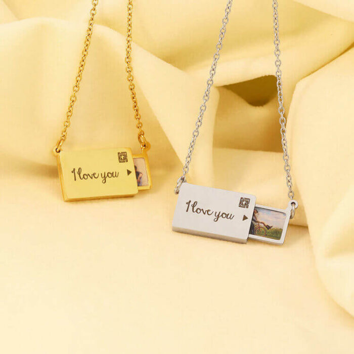 Wholesale Custom Stainless Steel Cherished Memories Photo Necklace