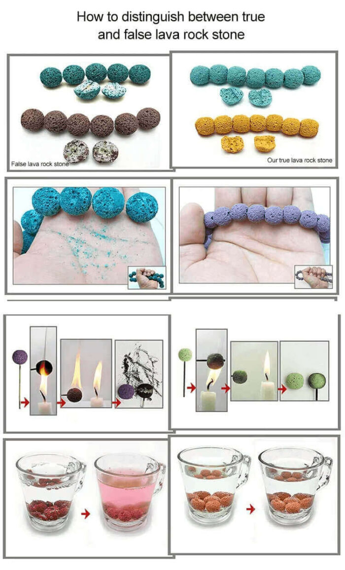 Wholesale Jewelry Making Genuine Natural Lava Stone Beads for Aromatherapy Bracelet and Necklace - Image 10