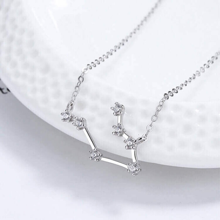 Personalized Zodiac Jewelry Customized S925 Sterling Silver Crystal Constellation Necklace - Image 3