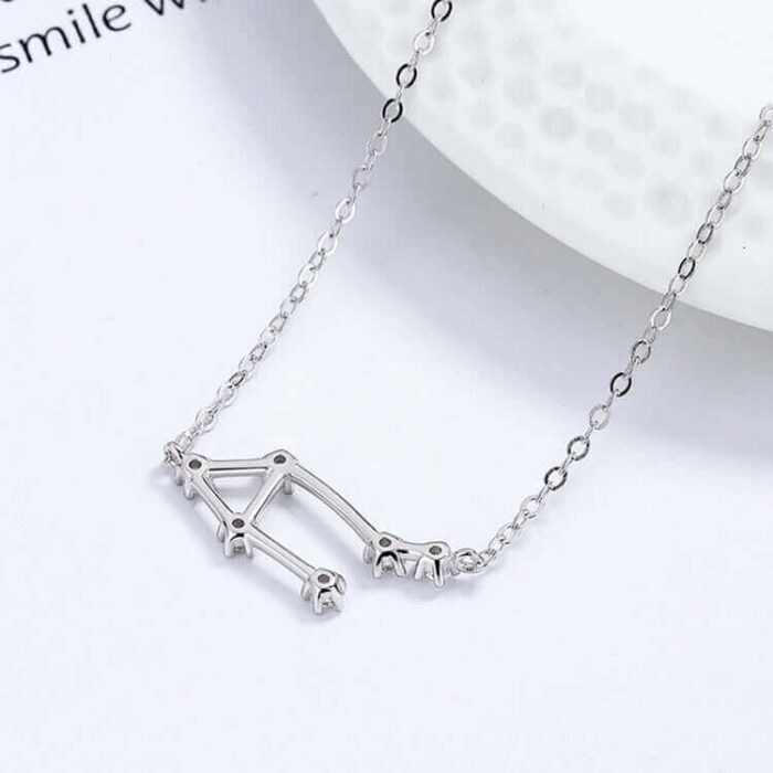 Personalized Zodiac Jewelry Customized S925 Sterling Silver Crystal Constellation Necklace - Image 4