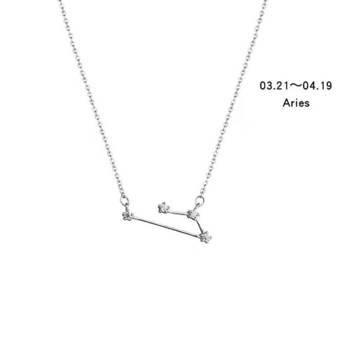 Personalized Zodiac Jewelry Customized S925 Sterling Silver Crystal Constellation Necklace - Image 8