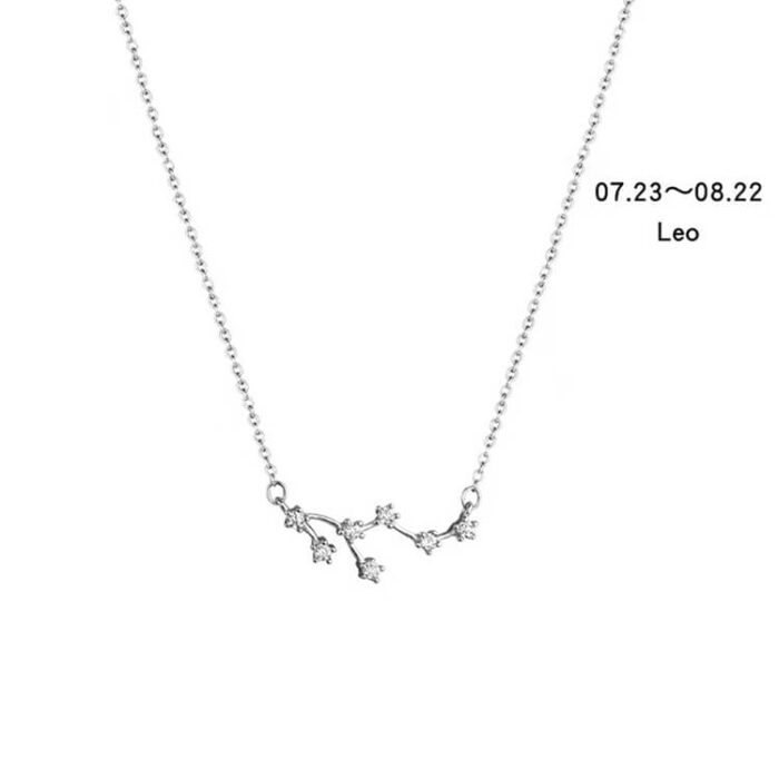 Personalized Zodiac Jewelry Customized S925 Sterling Silver Crystal Constellation Necklace - Image 12